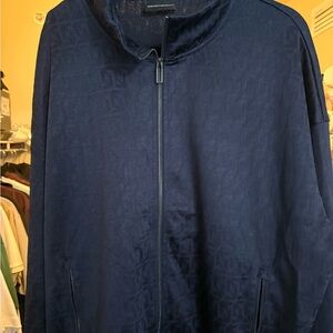 Emporio Armani Navy Blue Zip-Up Jacket